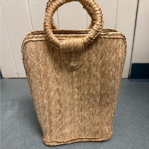 Chic Natural Woven Tote Bag